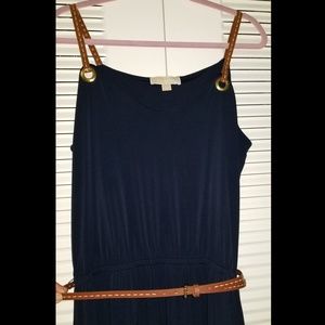 Michael Kors Maxi Dress with Brown belt and straps